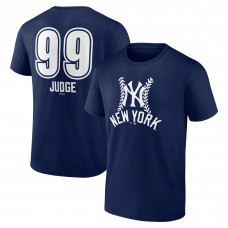 New York Yankees Aaron Judge Navy Fastball Player Name & Number T-Shirt