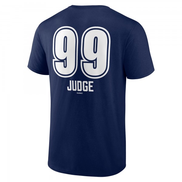 New York Yankees Aaron Judge Navy Fastball Player Name & Number T-Shirt