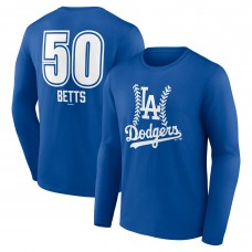Los Angeles Dodgers Mookie Betts Royal Fastball Player Name & Number Long Sleeve T-Shirt