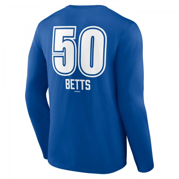 Los Angeles Dodgers Mookie Betts Royal Fastball Player Name & Number Long Sleeve T-Shirt