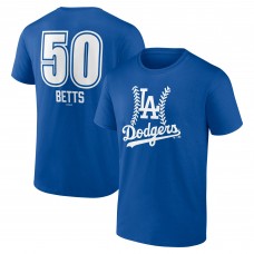 Los Angeles Dodgers Mookie Betts Royal Fastball Player Name & Number T-Shirt