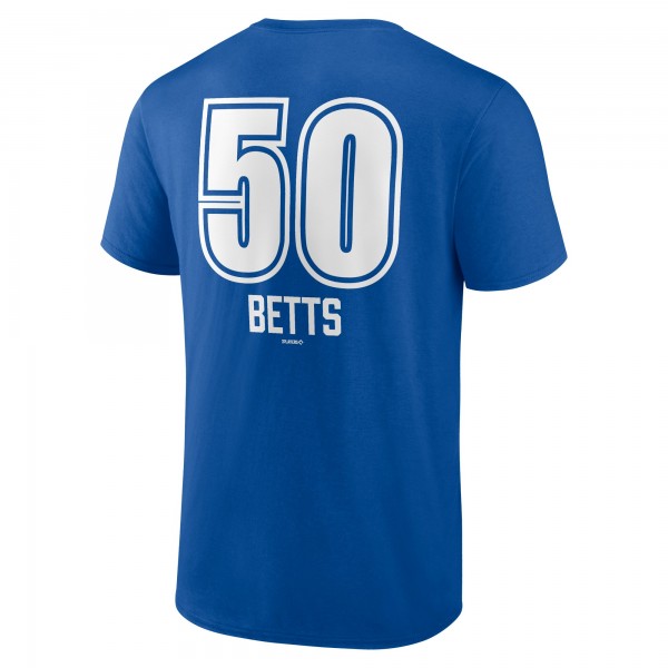 Los Angeles Dodgers Mookie Betts Royal Fastball Player Name & Number T-Shirt
