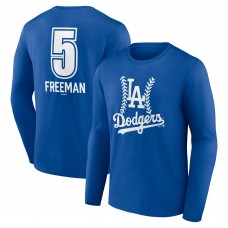 Los Angeles Dodgers Freddie Freeman Royal Fastball Player Name & Number Long Sleeve T-Shirt