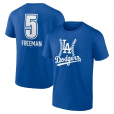 Los Angeles Dodgers Freddie Freeman Royal Fastball Player Name & Number T-Shirt