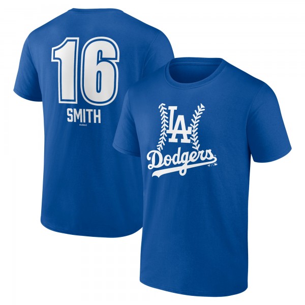 Los Angeles Dodgers Will Smith Royal Fastball Player Name & Number T-Shirt