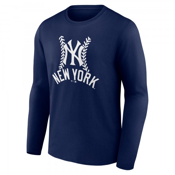 New York Yankees Anthony Volpe Navy Fastball Player Name & Number Long Sleeve T-Shirt