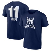 New York Yankees Anthony Volpe Navy Fastball Player Name & Number T-Shirt