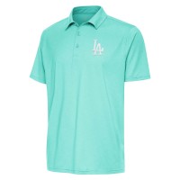Los Angeles Dodgers Antigua Heather Aqua Par 3 Polo