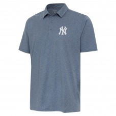 New York Yankees Antigua Heather Navy Par 3 Polo