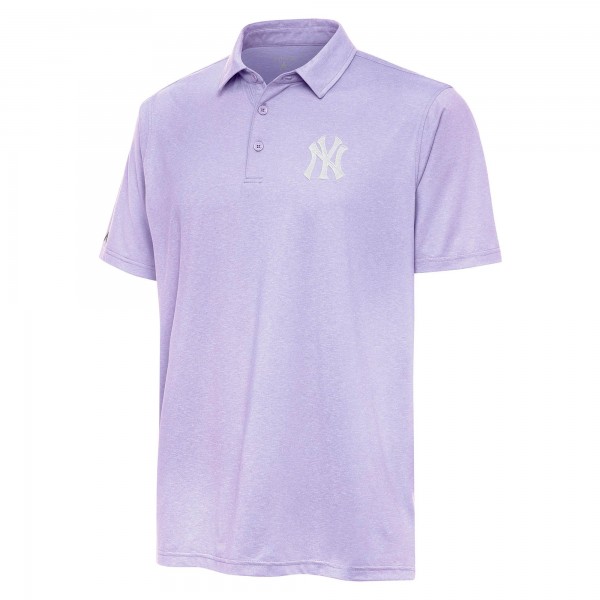 New York Yankees Antigua Lavender Par 3 Polo