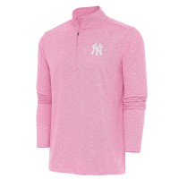 Кофта на короткой молнии New York Yankees Antigua Pink Hunk