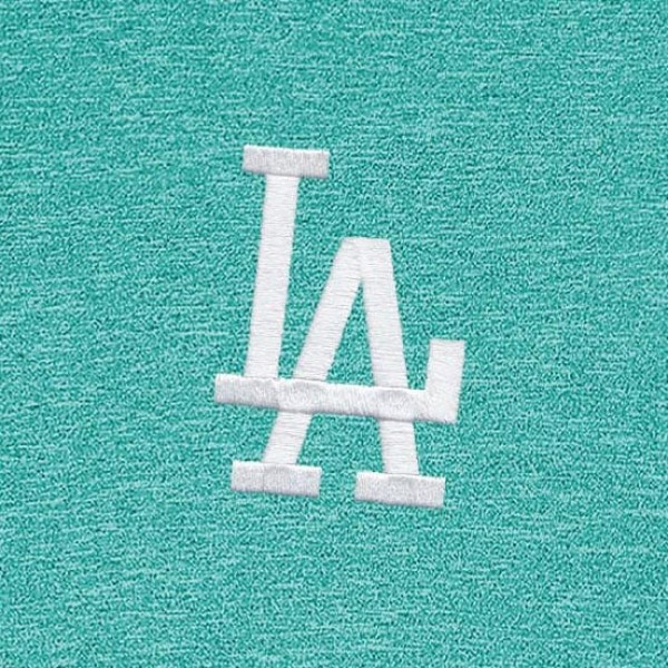 Los Angeles Dodgers Antigua Heather Aqua Hunk Quarter-Zip Top