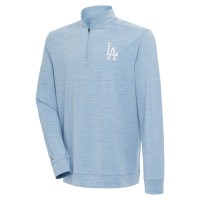 Los Angeles Dodgers Antigua Light Blue Bright Quarter-Zip Pullover Top