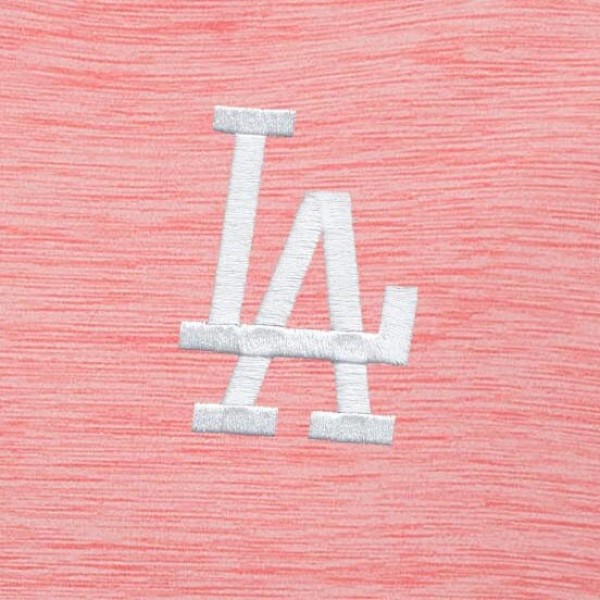 Los Angeles Dodgers Antigua Coral Bright Quarter-Zip Pullover Top