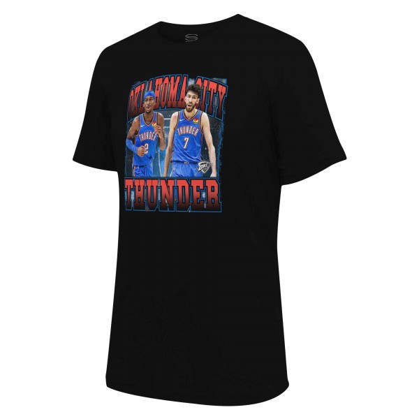 Футболка Unisex Oklahoma City Thunder Shai Gilgeous-Alexander & Chet Holmgren Black Stadium Essentials Player Duo