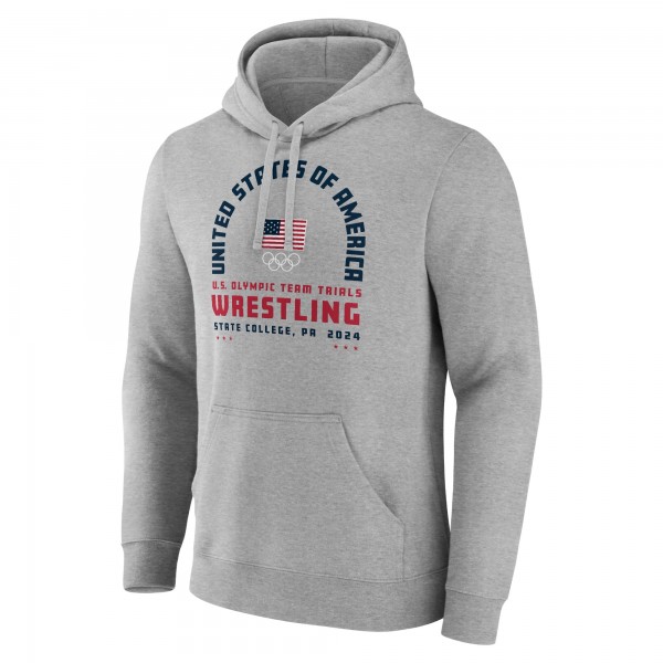 Толстовка Team USA U.S. Olympic Team Wrestling Trials Combat Arch - Gray