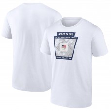 Футболка Team USA U.S. Olympic Team Wrestling Trials Keystone Map - White