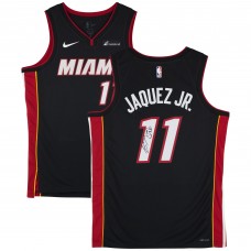 Игровая джерси Jaime Jaquez Jr. Miami Heat Autographed Fanatics Authentic Nike Black Icon Swingman with Juan Wick Inscription
