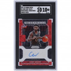 Coby White Chicago Bulls Autographed 2021-22 Panini Prizm Red Choice Prizm #SS-CBW SGC Authenticated 10/10 Card
