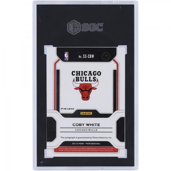 Coby White Chicago Bulls Autographed 2021-22 Panini Prizm Red Choice Prizm #SS-CBW SGC Authenticated 10/10 Card