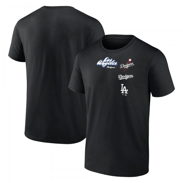 Los Angeles Dodgers Black Graffiti Logo T-Shirt