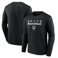Футболка с длинным рукавом Brooklyn Nets Pick & Roll Coverage - Black
