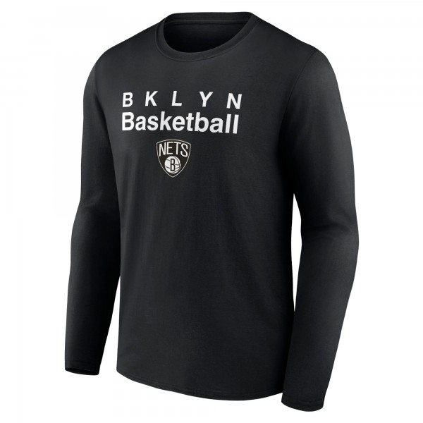Футболка с длинным рукавом Brooklyn Nets Pick & Roll Coverage - Black