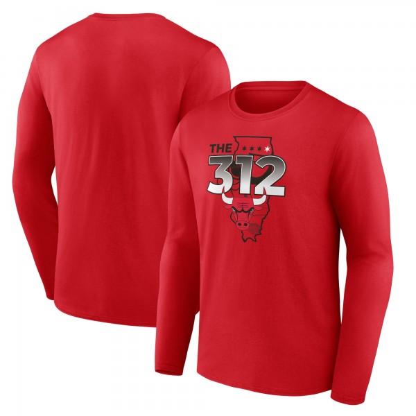 Футболка с длинным рукавом Chicago Bulls Red Pick & Roll Coverage