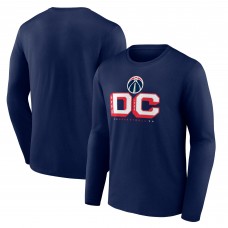 Washington Wizards Navy Pick & Roll Coverage Long Sleeve T-Shirt