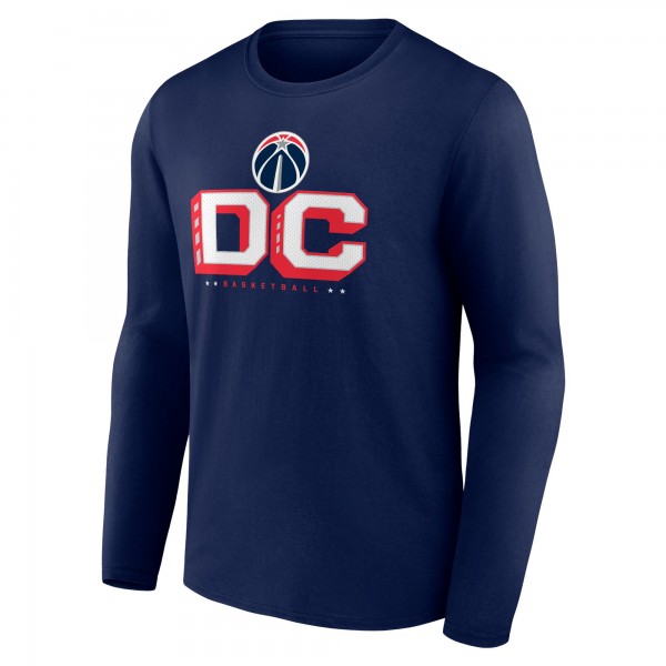 Washington Wizards Navy Pick & Roll Coverage Long Sleeve T-Shirt