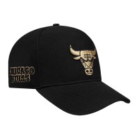 Бейсболка Chicago Bulls Pro Standard Black Metallic Logo Pinch Front