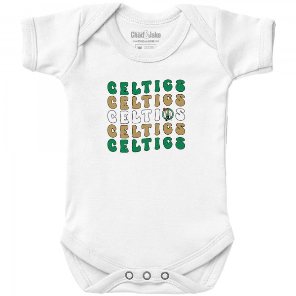 Newborn & Малышам Boston Celtics Chad & Jake White Groovy Bodysuit
