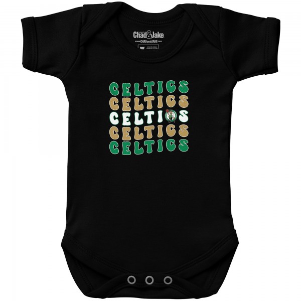 Newborn & Малышам Boston Celtics Chad & Jake Black Groovy Bodysuit