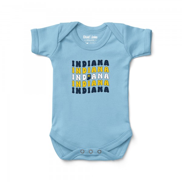 Newborn & Малышам Indiana Pacers Chad & Jake Light Blue Groovy Bodysuit