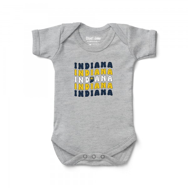 Newborn & Малышам Indiana Pacers Chad & Jake Heather Gray Groovy Bodysuit