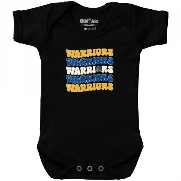 Newborn & Малышам Golden State Warriors Chad & Jake Black Groovy Bodysuit
