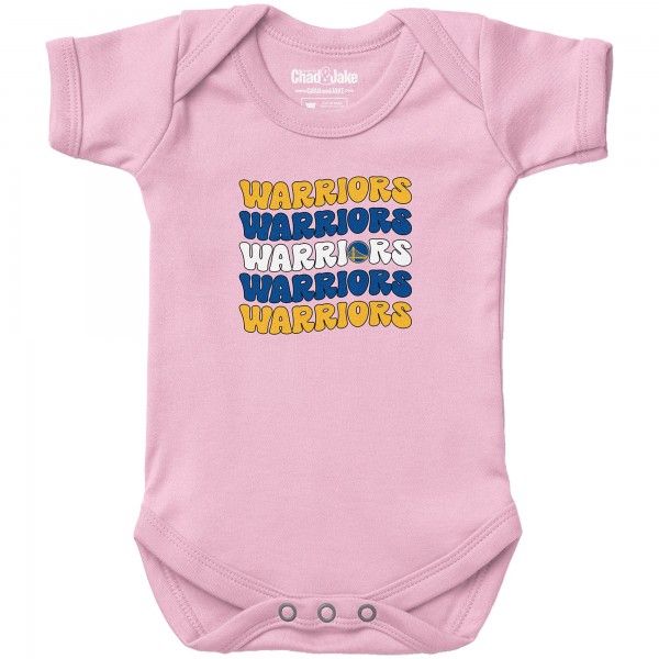 Newborn & Малышам Golden State Warriors Chad & Jake Light Pink Groovy Bodysuit