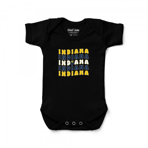 Newborn & Малышам Indiana Pacers Chad & Jake Black Groovy Bodysuit