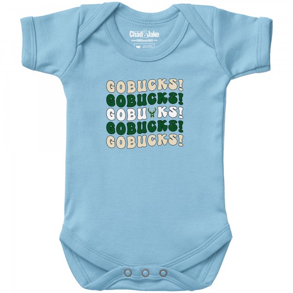 Newborn & Малышам Milwaukee Bucks Chad & Jake Light Blue Groovy Bodysuit
