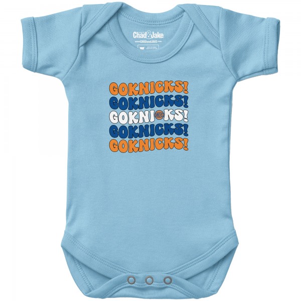 Newborn & Малышам New York Knicks Chad & Jake Light Blue Groovy Bodysuit
