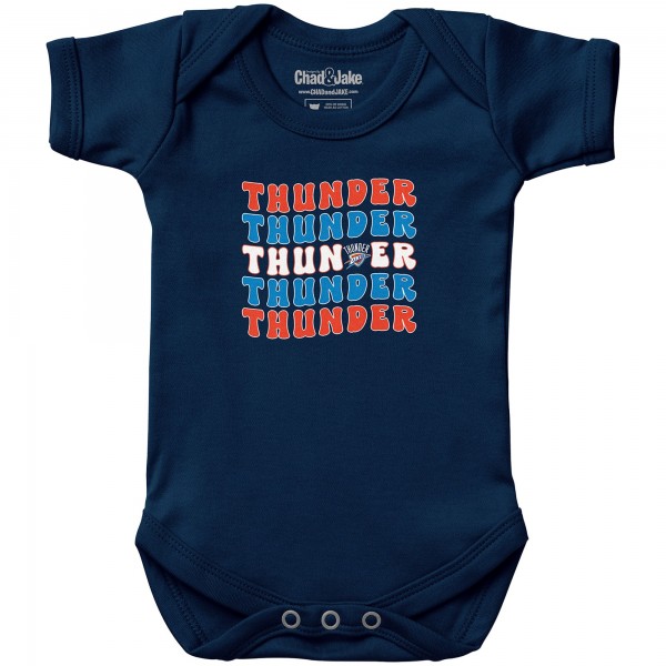 Newborn & Малышам Oklahoma City Thunder Chad & Jake Navy Groovy Bodysuit
