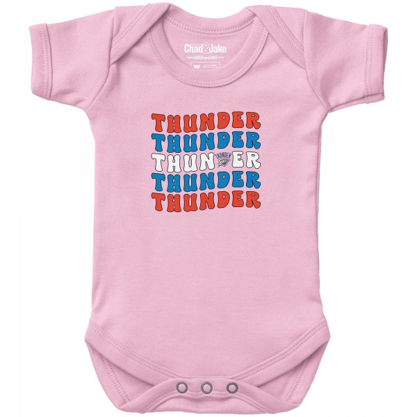 Newborn & Малышам Oklahoma City Thunder Chad & Jake Light Pink Groovy Bodysuit