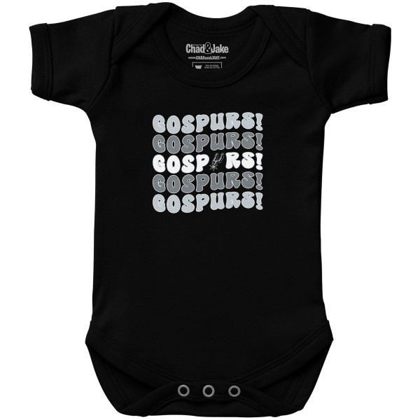 Детская San Antonio Spurs Chad & Jake Black Groovy Bodysuit