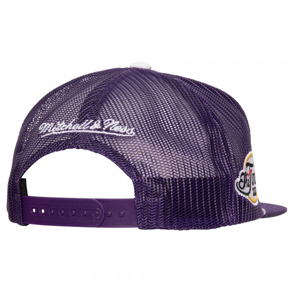 Бейсболка Los Angeles Lakers Mitchell & Ness Purple Roper Meshback Trucker