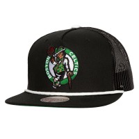 Бейсболка Boston Celtics Mitchell & Ness Roper Meshback - Black
