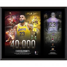 LeBron James Los Angeles Lakers Fanatics Authentic 12 X 15 40,000 Career Points Sublimated Plaque