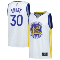Джерси Golden State Warriors Stephen Curry Fanatics White Fast Break Replica Player - Association Edition