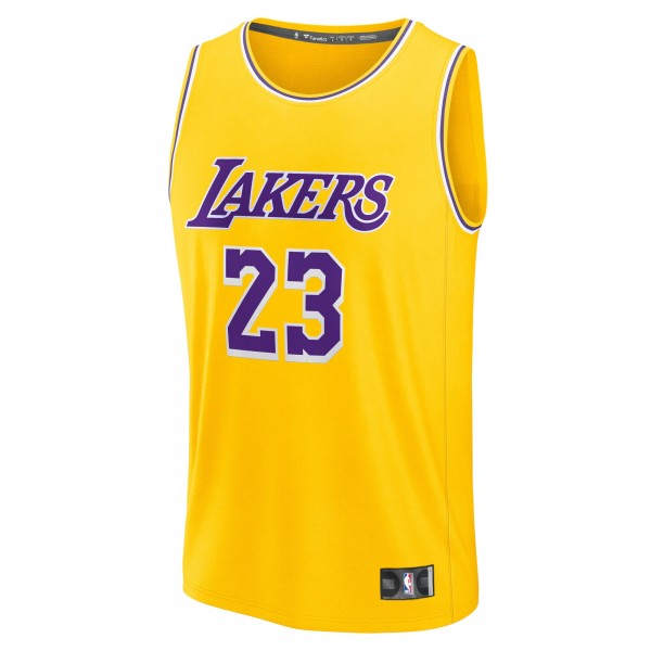 Игровая джерси LeBron James Los Angeles Lakers Youth Fast Break Replica Player - Icon Edition - Gold