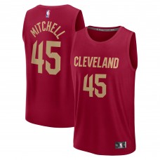 Подростковая Cleveland Cavaliers Donovan Mitchell Fanatics Wine Fast Break Replica Player Jersey - Icon Edition