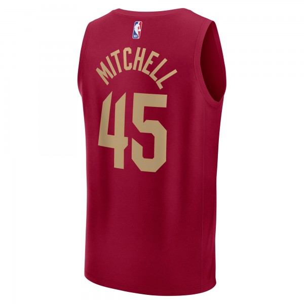 Подростковая Cleveland Cavaliers Donovan Mitchell Fanatics Wine Fast Break Replica Player Jersey - Icon Edition